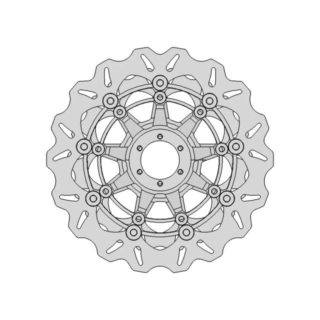 CAD Model of Brake Disc Rotor for Engineering Projects