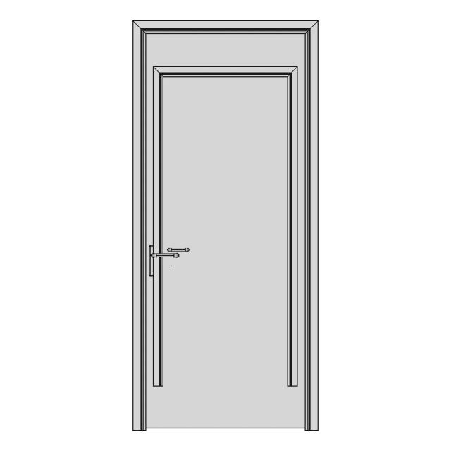 CAD Model of Door With Frame for Engineering Projects