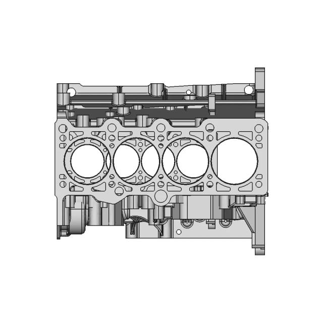 CAD Model of Vw Engine Block for Engineering Projects