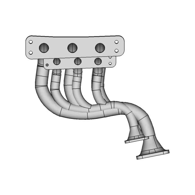 CAD Model of Exhaust Manifold for Engineering Projects