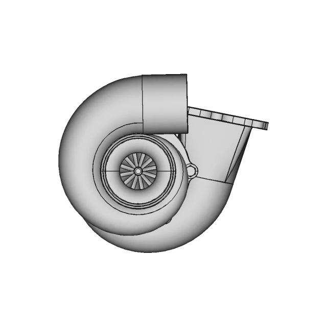 CAD Model of Turbocharger for Engineering Projects