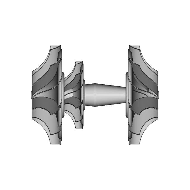 CAD Model of Turbocharger Blade for Engineering Projects