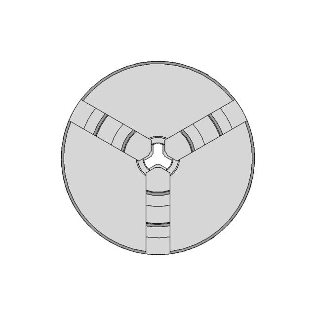 CAD Model of Lathe Chuck 80Mm for Engineering Projects