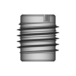 CAD Model of 1/4-20 Threaded Insert for Engineering Projects