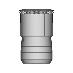 CAD Model of Knurled Threaded Insert for Engineering Projects