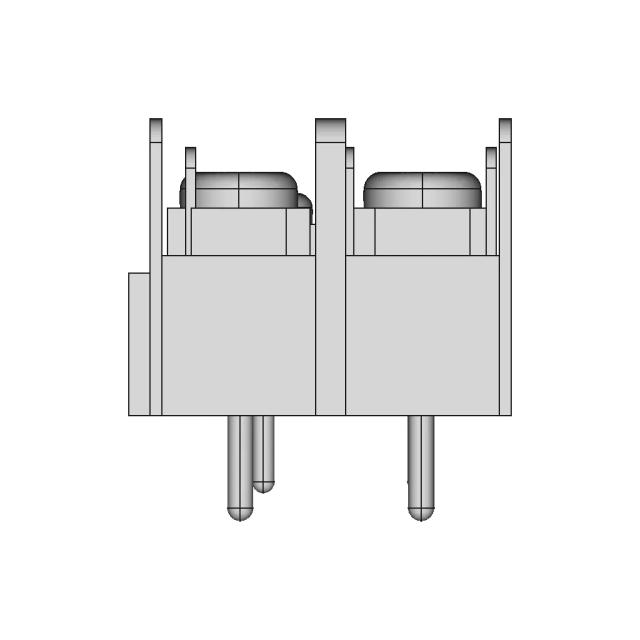 CAD Model of 7.62Mm 2P Screw Terminal for Engineering Projects