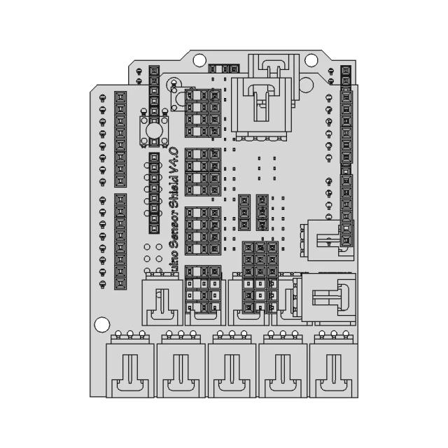 CAD Model of Arduino Sensor Shield for Engineering Projects