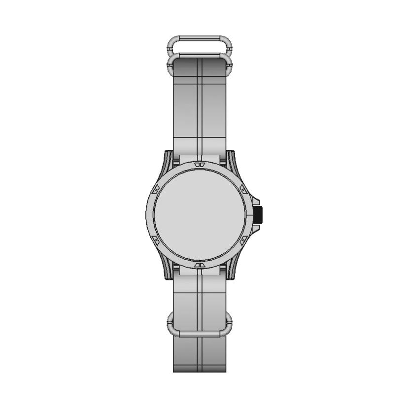 Field Style Wrist Watch With Nato Strap | High-Quality CAD Model
