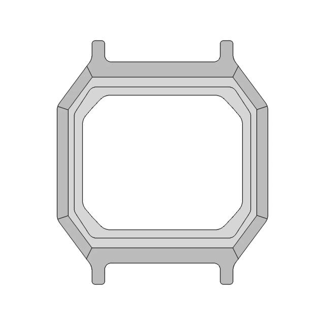 Thinner Face Casio Cnc F-91W - Downloadable CAD Representation