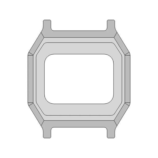 Casio F-91W Clear Case V1 - Downloadable CAD Representation