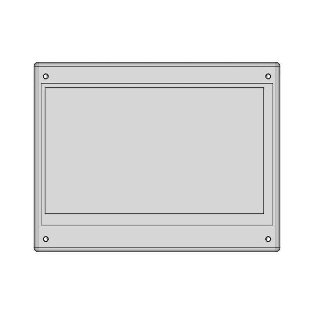 800X480 Touch Screen Frame - Downloadable CAD Representation