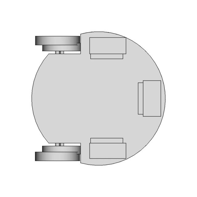 Differential Drive Robot With 3 Ultrasonic Sensors — 3D Cad Model - Standard Mechanical Component