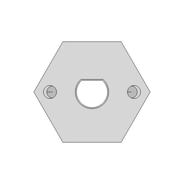 Hex Wheel Hub For 4Mm D Shaft | High-Quality CAD Model