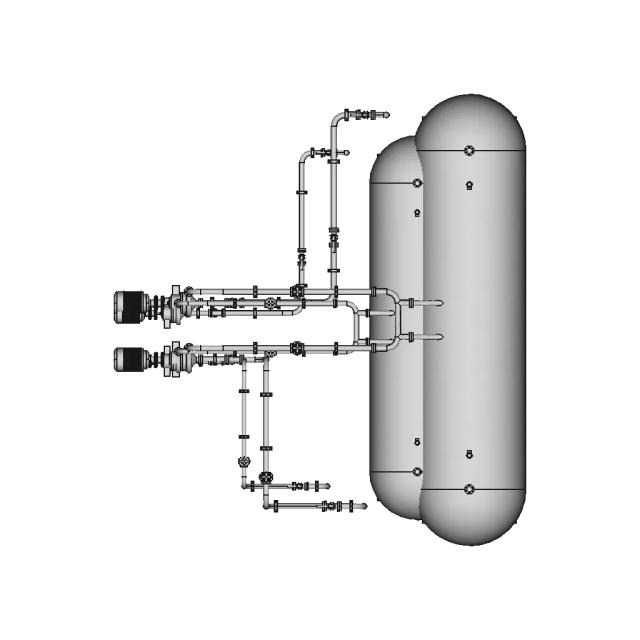 Water Tank Pumping System - Downloadable CAD Representation