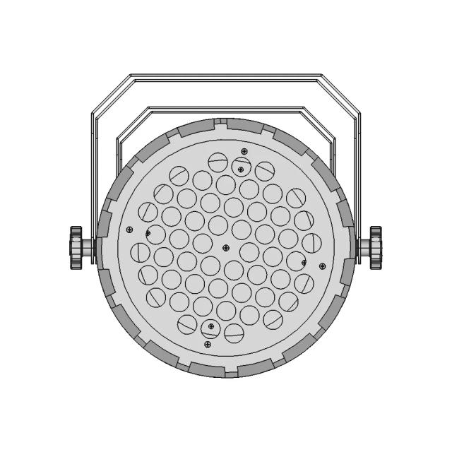 Flat Plastic Par Light | High-Quality CAD Model