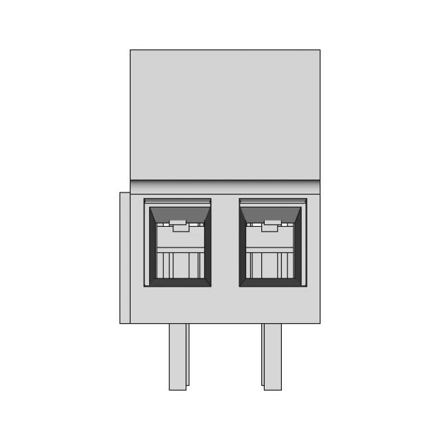 Bloque De Terminales 2P Rojo | 3D Engineering Design File