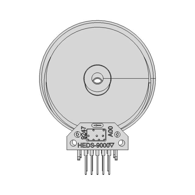 Heds 9000 A00 9100 Optical Encoder 50Mm Disc - Downloadable CAD Representation