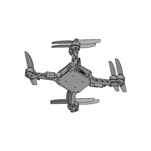 Quadcopter Drone Frame - Downloadable CAD Representation