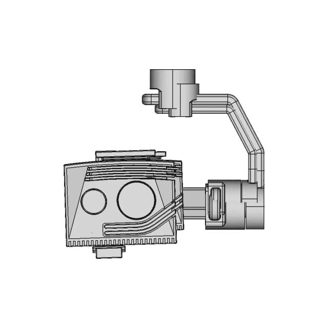 Thermal Camera Mounted On Gimbal | High-Quality CAD Model