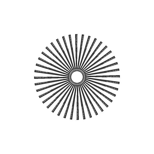 Gas Turbine Compressor Rotor Blades | 3D Engineering Design File