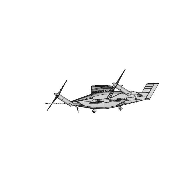 Tiltrotor "Krakozyabra" - 4 Propellers - Downloadable CAD Representation
