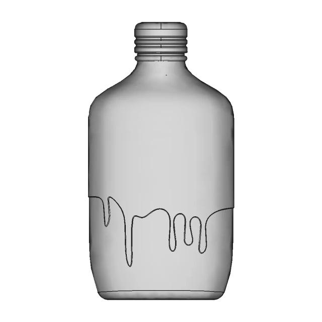 One Gold Calvin Klein Perfume Bottle - Downloadable CAD Representation