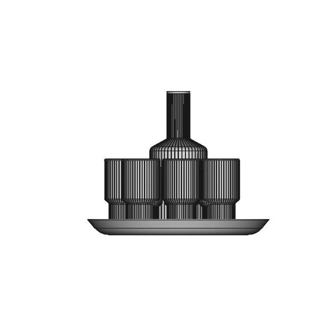 Rigged Crystal Glass And Jar Set - Standard Mechanical Component