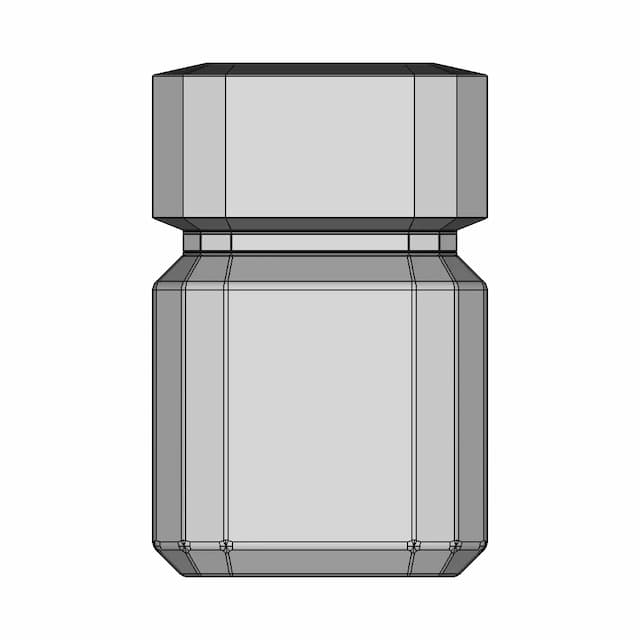Rectangular Perfume Glass Bottle With Sharp Edges | 3D Engineering Design File