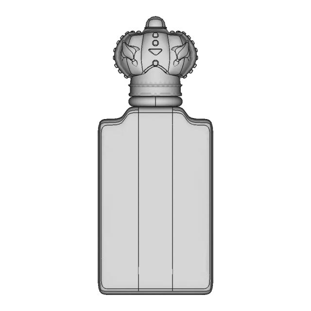 Crown Glass Perfume Bottle - Standard Mechanical Component