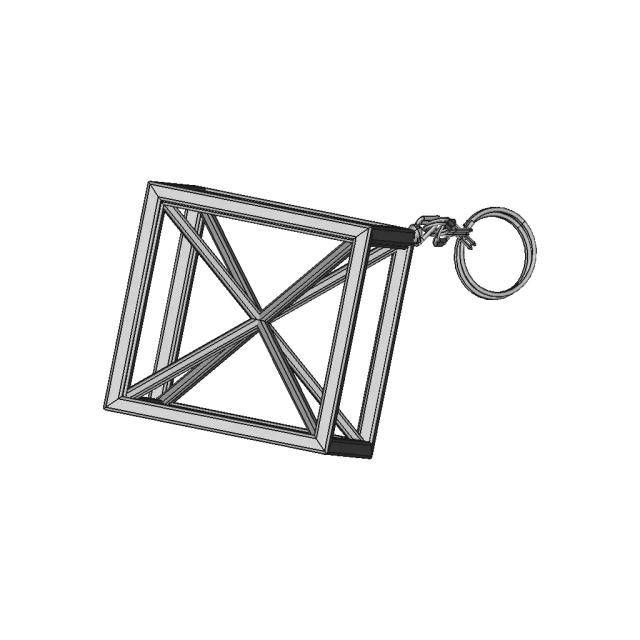 Modernistic Keychain | High-Quality CAD Model