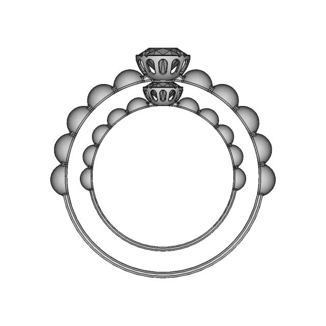Ladies Ring With Zirconia | High-Quality CAD Model