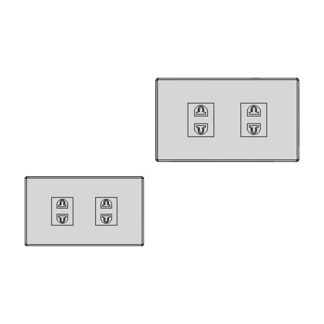 2 Gang Outlet - Standard Mechanical Component