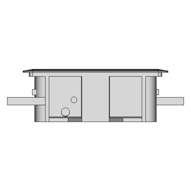 Legrand Modpower 3-Outlet Recessed Power Strip | 3D Engineering Design File