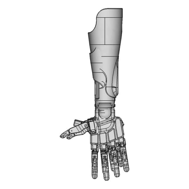 Hand Prosthesis (Accbi-2) - Downloadable CAD Representation