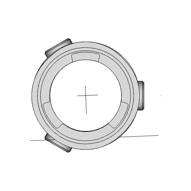 3M Bayonet Female To Round Pipe 25Mm Od Adapter | 3D Engineering Design File