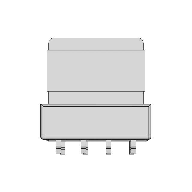 Smd Ep7 Push-Pull Transformer | High-Quality CAD Model