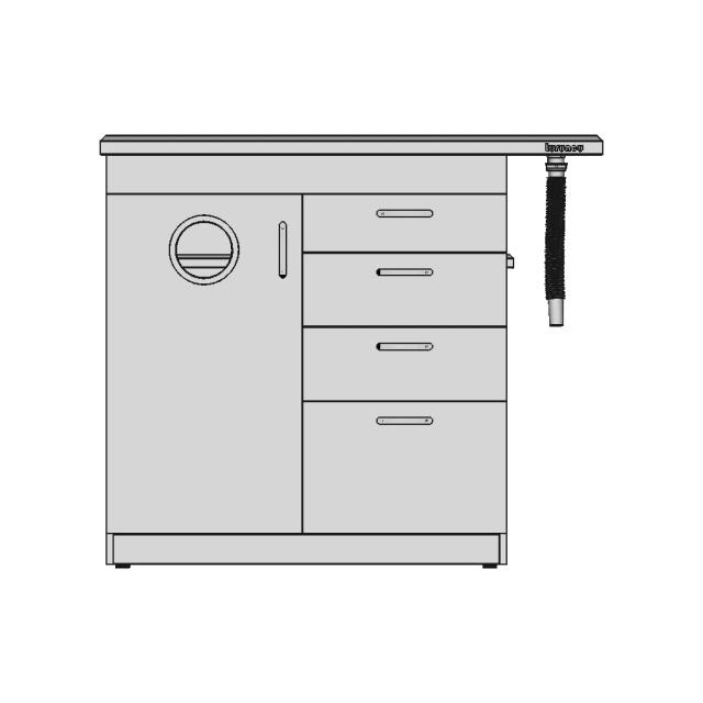 Veterinary Desk With Drawer - Standard Mechanical Component
