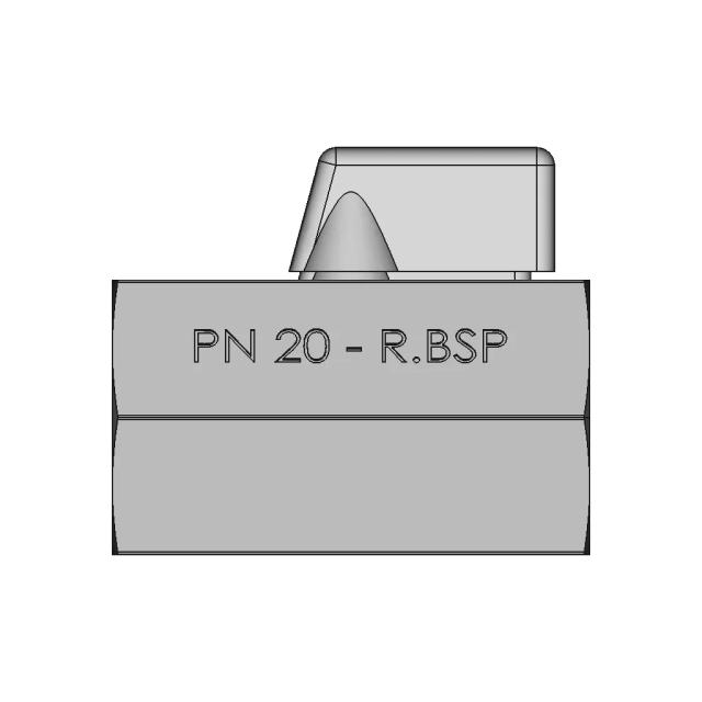 Pn-20 - Dn.3-4 - Mini Ball Valve - F.F - R.Bsp - Inox 304 | 3D Engineering Design File