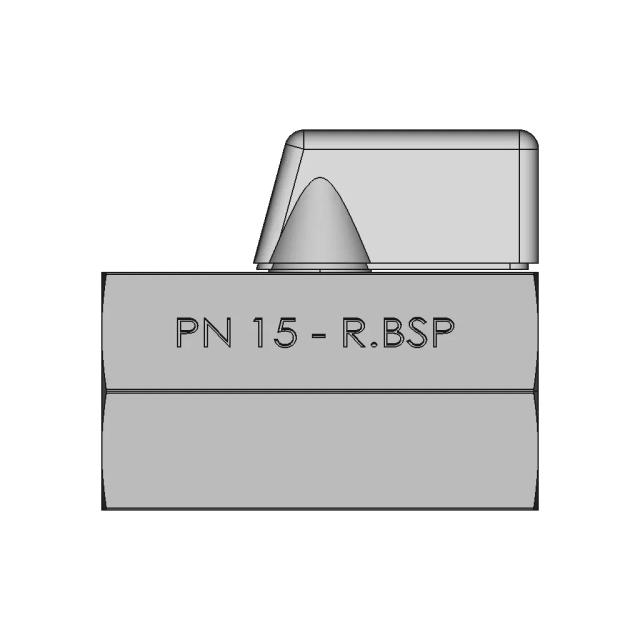 Pn-15 - Dn.1-2 - Mini Ball Valve - F.F - R.Bsp - Inox 304 - Downloadable CAD Representation