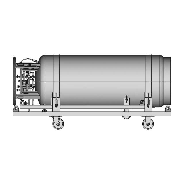 Cryogenic Cylinder For Lox, Lar, Lin | High-Quality CAD Model