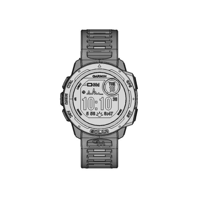 Garmin Instinct Solar Sport Watch - Downloadable CAD Representation