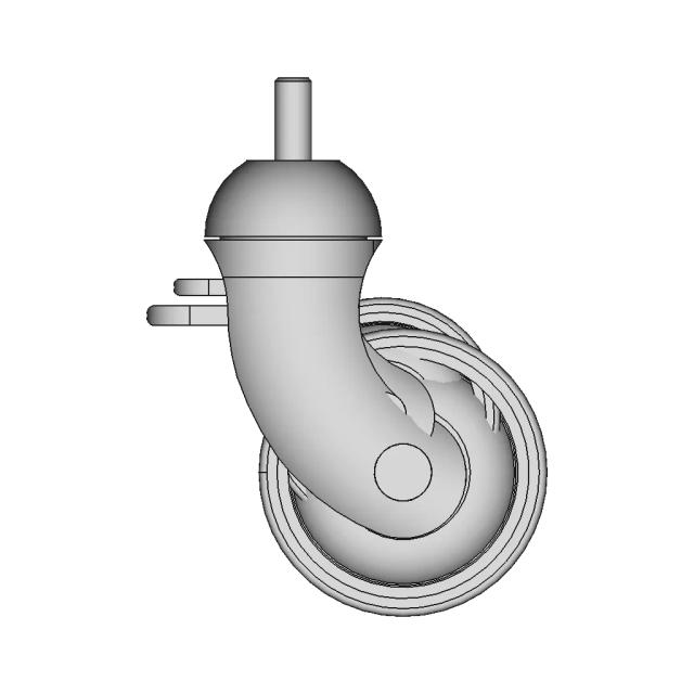 Hospital Bed Wheel | High-Quality CAD Model