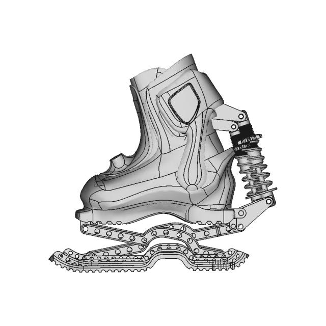 Articulating And Impact Absorbing Suspension Boot | 3D Engineering Design File
