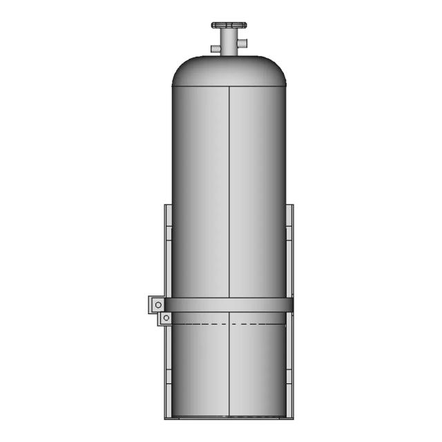 20Lb Co2 Tank With Bracket - Downloadable CAD Representation