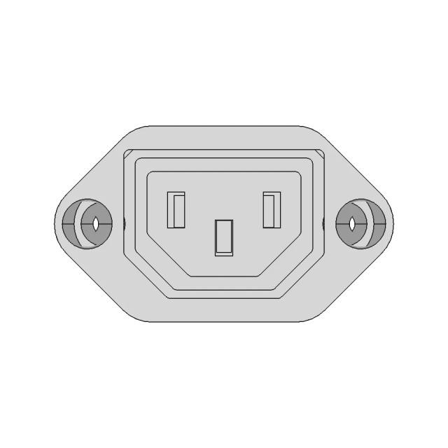 Power Supply Female Connector | High-Quality CAD Model
