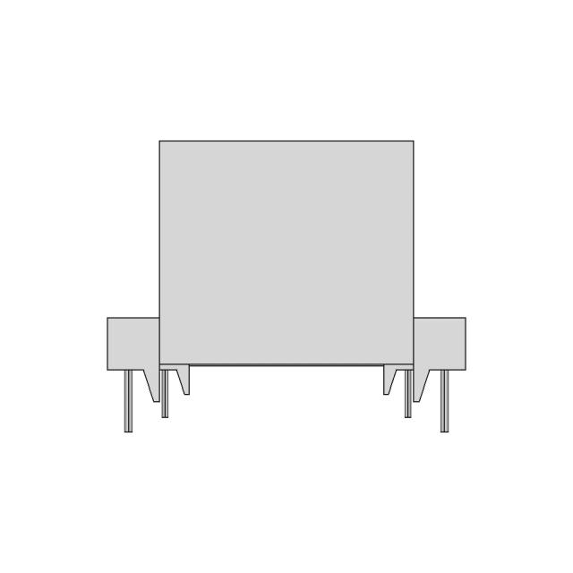12 Pins Ferrite Transformer - Downloadable CAD Representation