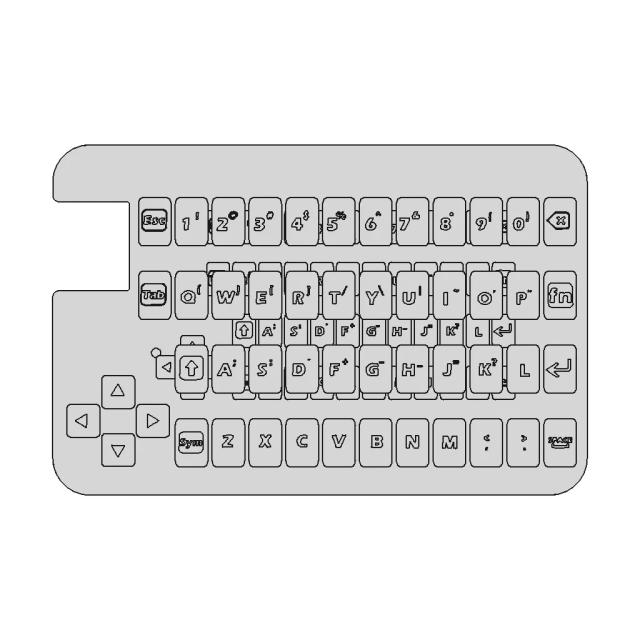 M5Stack Cardkb Silicon Cover - Downloadable CAD Representation