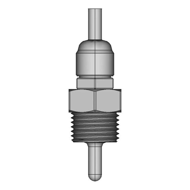 Ds18B20 Temperature Sensor With Threaded 1/2" Housing | 3D Engineering Design File
