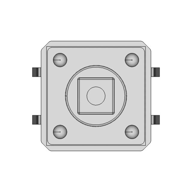12X12Mm Square Actuator Momentary Pcb Tactile Switch - Standard Mechanical Component