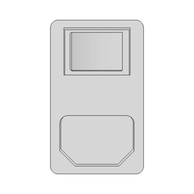 Ac Power Socket Switch 3 In 1 - Downloadable CAD Representation